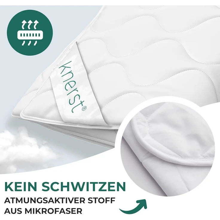 KNERST Microfaserbettdecke Mikrofaserbettdecke Sommerdecke Ganzjahresdecke 135x200, 155x220, uvm, Füllung: Klimafaser-Polyesterfüllung, Allergikerfreundlich, atmungsaktiv, temperaturausgleichend – Bild 1