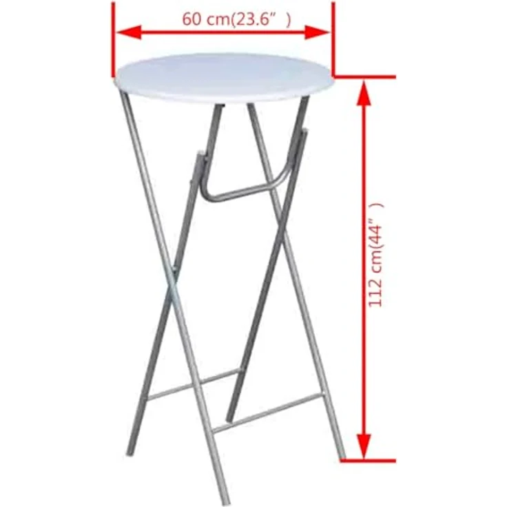 vidaXL Stehtische 4 Stk. mit MDF Tischplatte Weiß 60650 – Bild 3