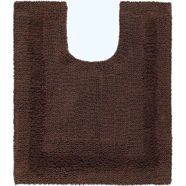 Homescapes Badematte 2 teiliges Luxus Badematten Set 100% Baumwolle braun, Höhe 30 mm, Badematte - 50x80 cm, WC Vorleger - 50x55 cm – Bild 4