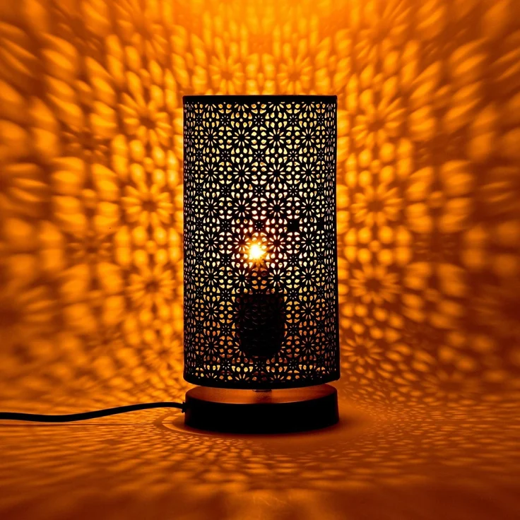 Marrakesch Orient & Mediterran Interior Nachttischlampe 2er Set Moderne Deko Tischlampe Nachttischlampe Lampe Tuza Schwarz, Leuchtmittel nicht im Lieferumfang, Handarbeit – Bild 3