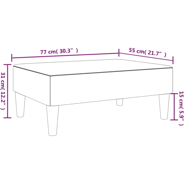 vidaXL Fußhocker Dunkelgrün 77x55x31 cm Samt 379559 – Bild 8