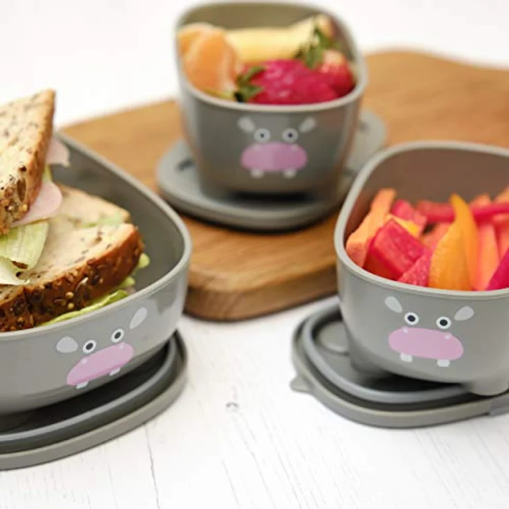 Prince Lionheart 9899 Bentomal Boxes Hippo - Set of 3 Microwave Boxes, grau, 280 g – Bild 8