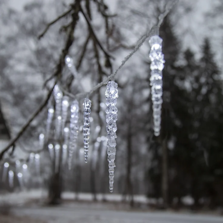 LED-Lichterkette "Gelido", 40 Eiszapfen, 8 Funkt.