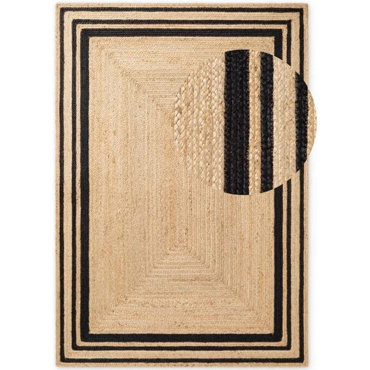 HANSE Home Teppich Looma Juteteppich, rechteckig, Höhe: 7 mm, Handgewebt, Jute Naturteppich, Boho, Wohnzimmer, Schlafzimmer – Bild 4