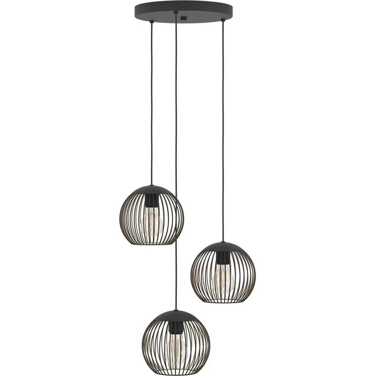 EGLO Hängeleuchte ALMANZORA Pendellampe - Stahl - E27 - 3X60W - IP20, ohne Leuchtmittel, Hängelampe, Deckenlampe, Wohnzimmer, Esszimmer, H130 x Ø46,5 cm – Bild 2