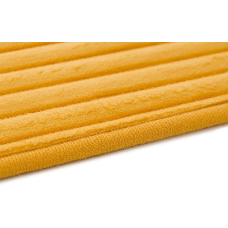 Gözze Badematte Berlin, Höhe 7 mm, rutschhemmend beschichtet, fußbodenheizungsgeeignet, Polyester, rechteckig, Badteppich, Uni Farben, Cord Optik, waschbar – Bild 3