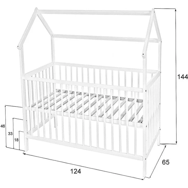 Hausbett 120x60 – Komplettset mit Matratze & Tierzug-Bettwäsche – Bild 9
