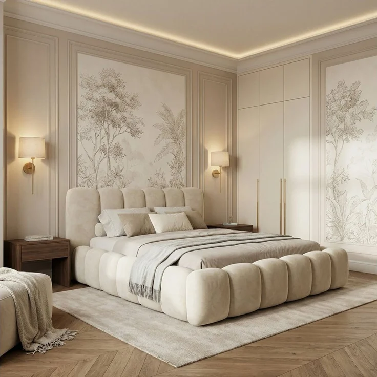 yourhouse24 Polsterbett DALLAS Slim Bubble-Design aus Samt, inkl. Bettkasten, Platzsparendes Chunky-Bett aus weichem Velours mit HDF-Boden – Bild 2