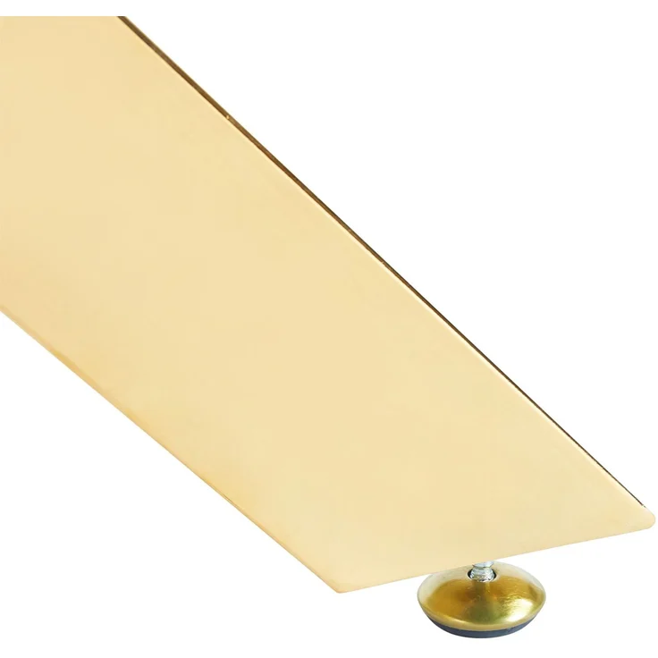 Esstisch 80x80x75 cm mit Glasplatte und goldfarbenem Metallgestell, modern und pflegeleicht – Bild 6