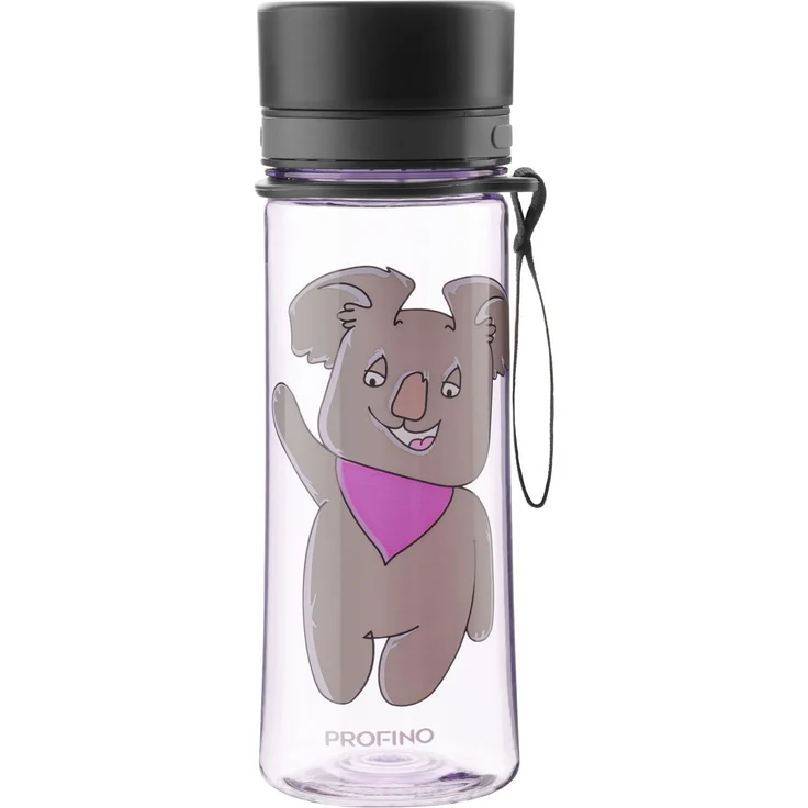 PROFINO Infuze Trinkflasche Kinder Auslaufsicher mit Sieb, 350ml, Weite Öffnung für leichte Befüllung, BPA Frei, Spülmaschinenfest