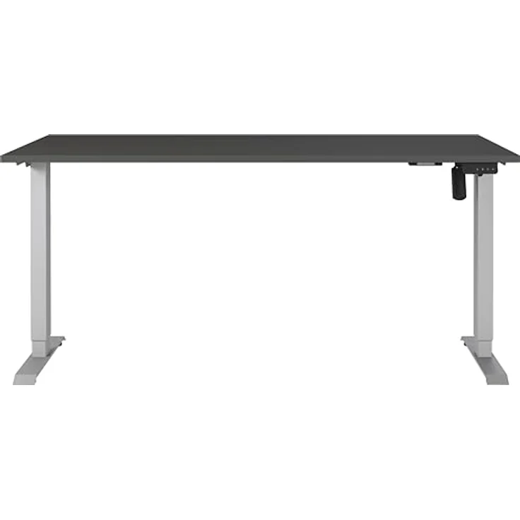 Germania Schreibtisch 8024-640, in Graphit/Silber, elektr. höhenverstellbar, 160 x 119 x 80 cm (BxHxT) – Bild 4