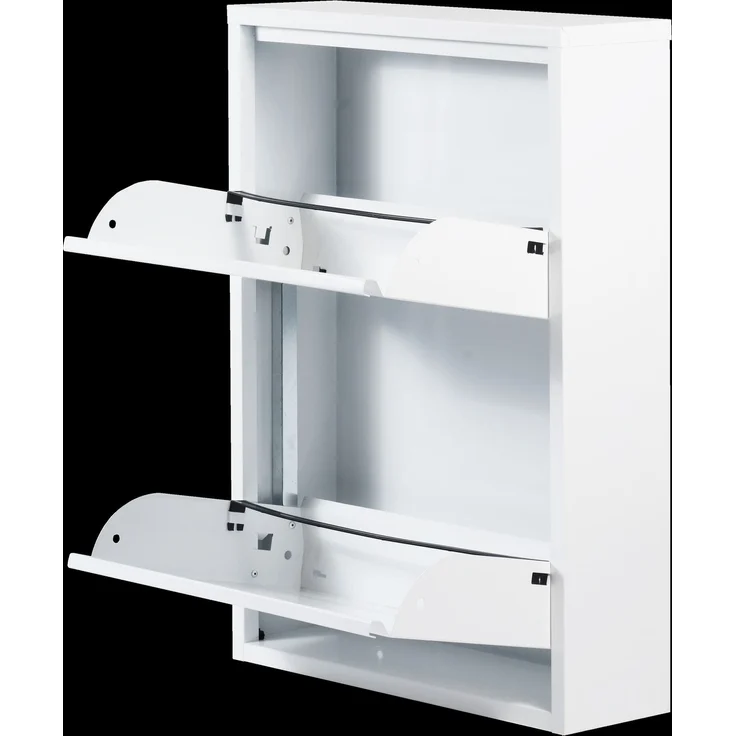 Schuhkipper >WIT< in Weiß, Lackiert, montiert - 50x72x15cm (BxHxT) – Bild 3