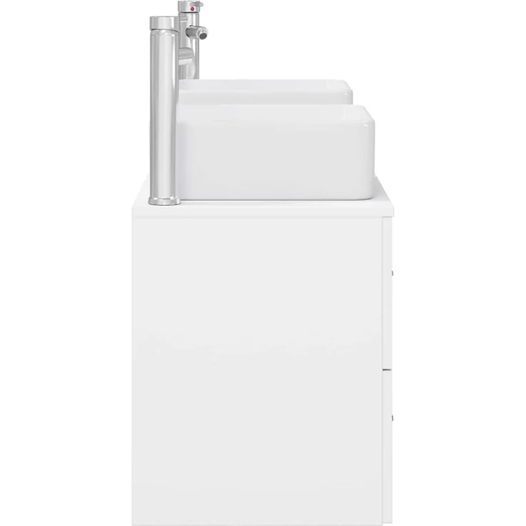 vidaXL Badezimmerschrank-Set 3 stk. Weiß 129 x 41 x 80 cm 3405827 – Bild 6