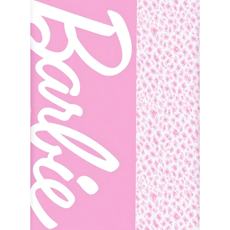 Herding Jugendbettwäsche 135x200cm Barbie Rosa Weiß Schriftzug, Renforcé, 2 teilig, für Barbie Fans, Schriftzug, mit Reißverschluss – Bild 2