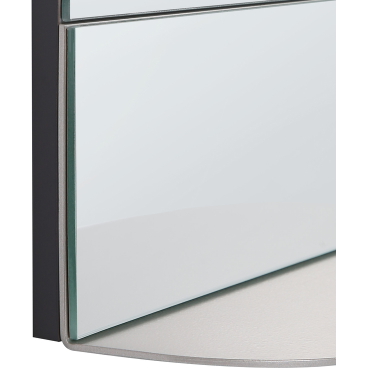 Wandspiegel mit Ablage BRANNAY 40 cm 60 cm Metall Silber – Bild 5