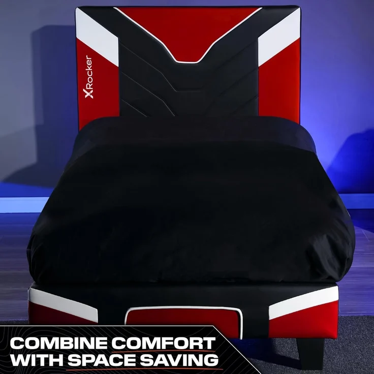 X Rocker Cerberus MKII Gaming-Bett für Kinder & Jugendliche - schwarz/rot/weiß, 90x190 cm – Bild 5