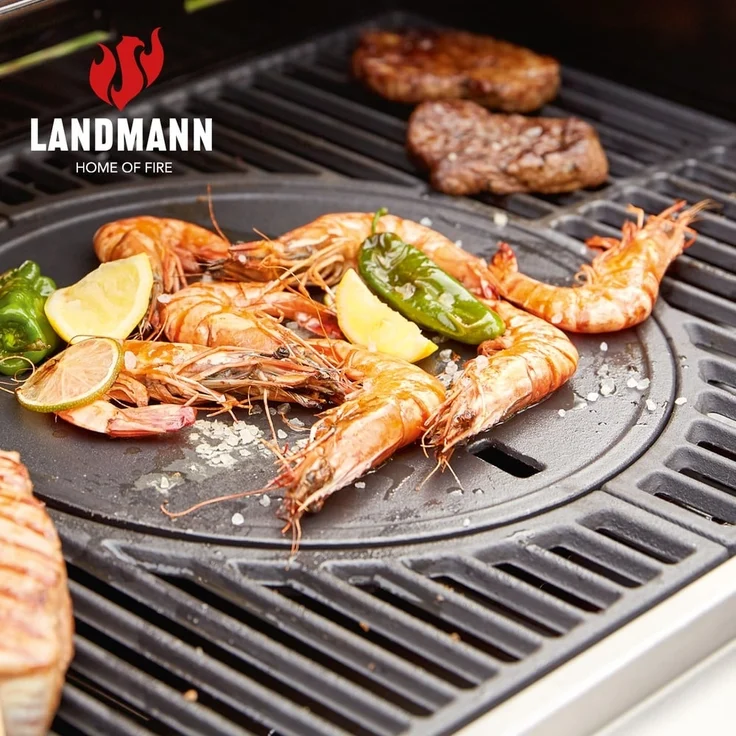 Landmann 'Rexon 2.0' Gasgrill, Gusseisen emailliert schwarz, 120 x 53 x 120 cm – Bild 7