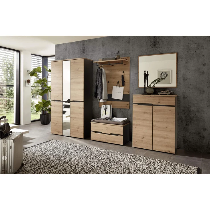 Garderoben Set MEMPHIS GH81 Artisan Eiche Nachbildung 5-teilig – Bild 2