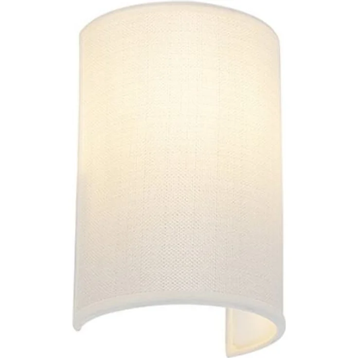 Qazqa Wandleuchte Drum, ohne Leuchtmittel, E27, Weiß, Modern, Textil, 1-flammig – Bild 5