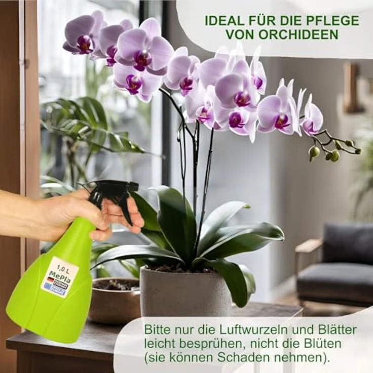 Heimwerkercenter Übertopf MePla - Set Kunststoff Gießkanne 1,5l Indoor + Sprüher 1,0l lemongrün – Bild 8