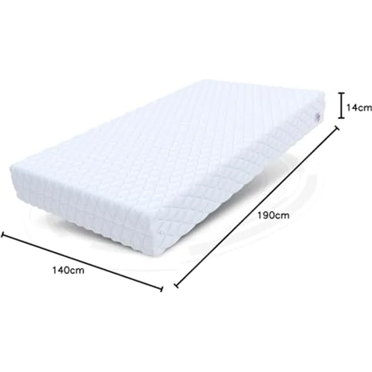 FDM Matratze 140x190 cm Härtegrad H3 H4 Höhe 14 cm Kaltschaummatratze HR-Schaum Visco-Schaum 7 Komfortzonen mit Hypoallergenem Waschbarem Jersey Bezug Oeko-Tex Select – Bild 3