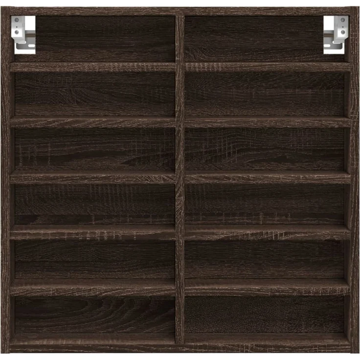 vidaXL Vitrinenschrank Braun Eichen-Optik 60x8,5x58 cm Holzwerkstoff 847967 – Bild 4
