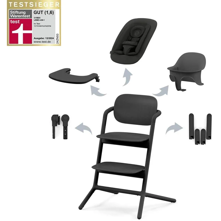 Cybex Lemo 4-in-1 Kinderstuhl Stone Blue Schwarz 1 – Bild 1