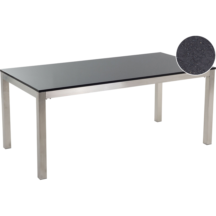 Konferenztisch GROSSETO 90 cm x 180 cm Granit Schwarz