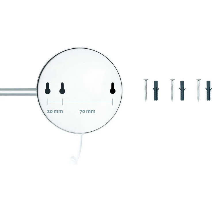 Libaro Kosmetikspiegel mit Beleuchtung MODENA LED Schminkspiegel 5-fach 10-fach Vergrößerung, LED Wandmontage, Vergrößerungsspiegel 2-seitig, 360° drehbar, dimmbar – Bild 6