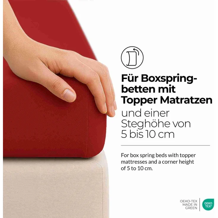 etérea Himmlische Qualität Spannbettlaken etérea Comfort Jersey Topper Spannbettlaken, Jersey, Gummizug: rundum, (1 Stück) – Bild 3