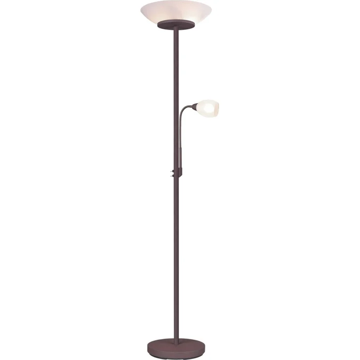 RGB LED Stehleuchte, Glas, weiß, Flexoarm, rost, H 180 cm, GERRY – Bild 1