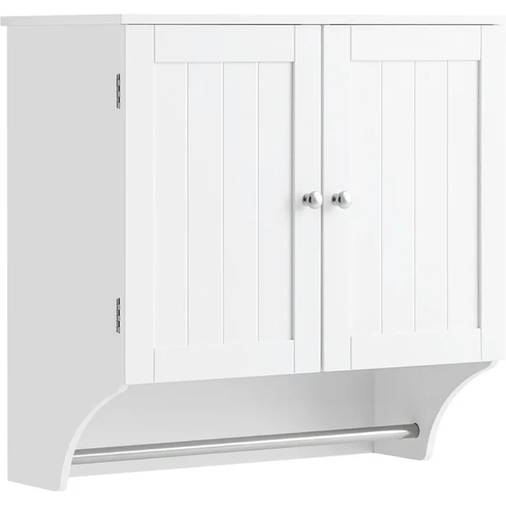 SoBuy BZR84-W Hängeschrank, MDF, Lackiert, Weiß, 60 x 60 x 30 cm