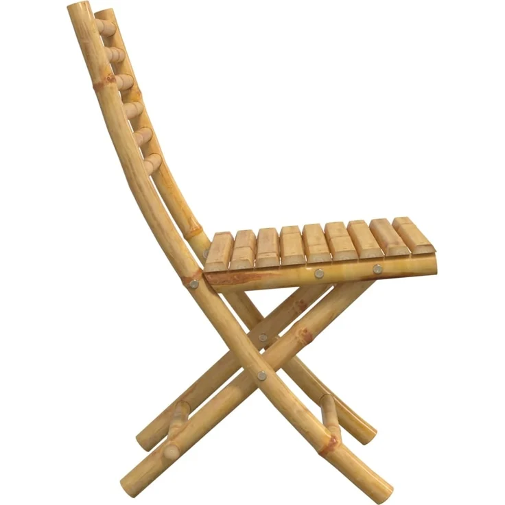 vidaXL Gartenstühle 4 Stk. Klappbar 43x54x88 cm Bambus 3278517 – Bild 5