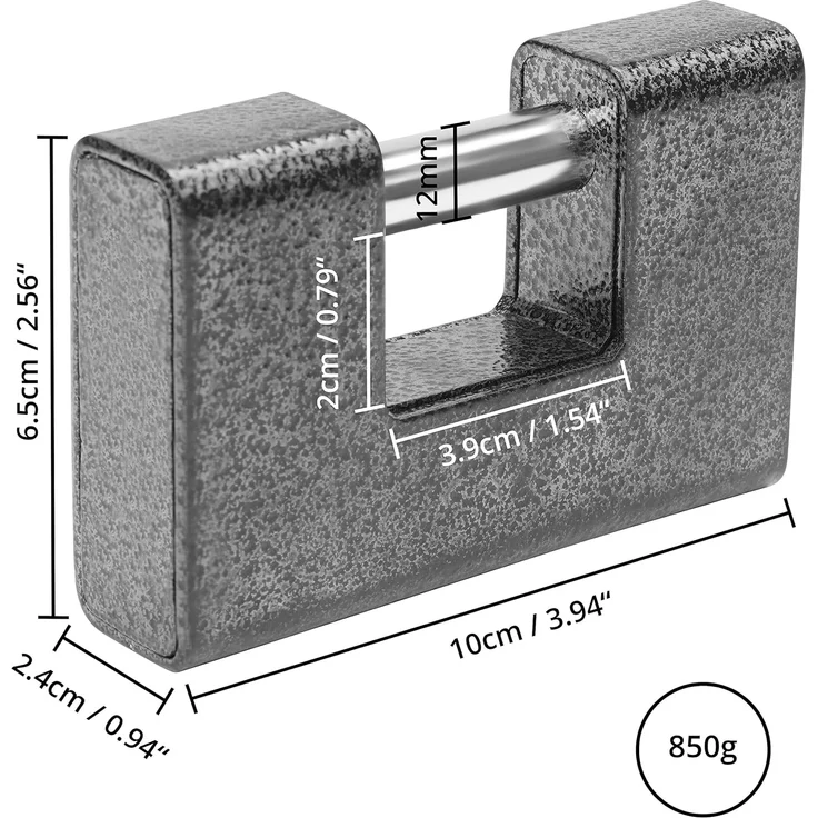Kurtzy Kindersicherung Robustes Vorhängeschloss - 12mm Bügel - Sicherheitsschloss – Bild 2