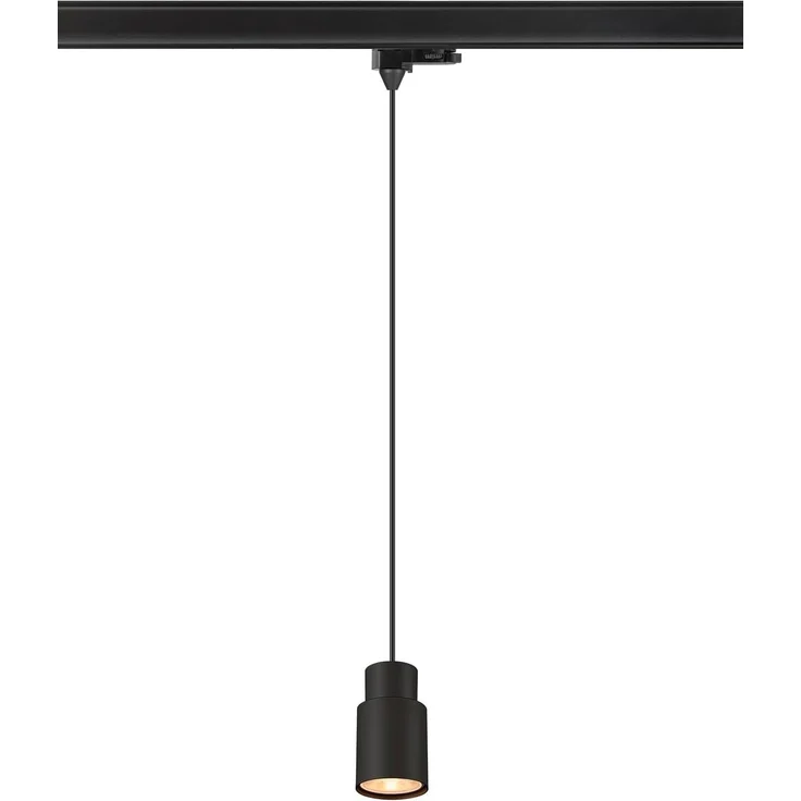 SLV PURI 2.0 Tube, 3~ Pendelleuchte, GU10, Pendellänge 200cm, 1x max. 6W, schwarz - Leuchten mit 3 Phasen Adapter 230V – Bild 4