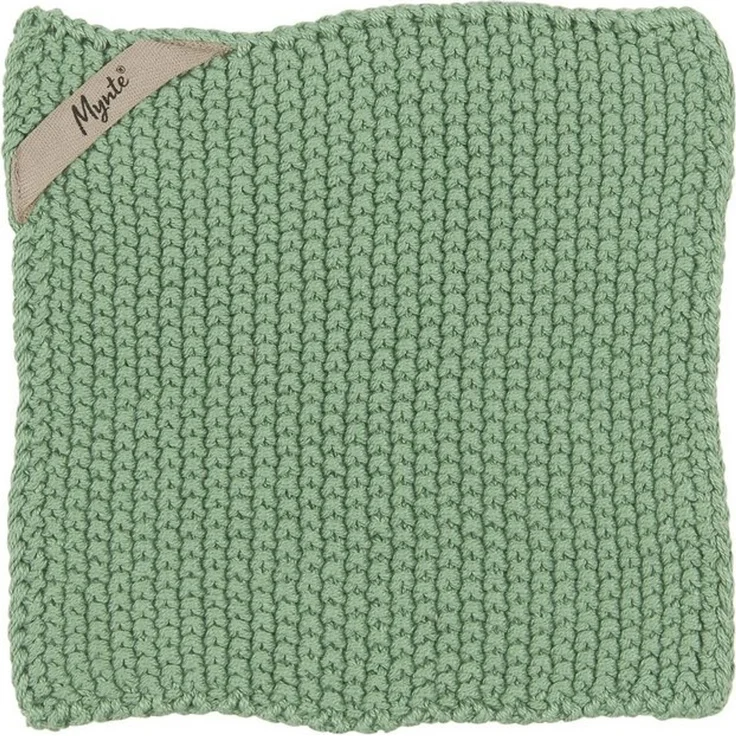 Ib Laursen - 2 Stück Topflappen Mynte Strick Baumwolle Wasabi Grün 6350-42 – Bild 1