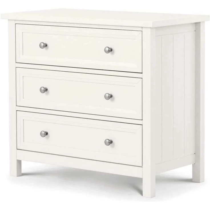 Julian Bowen Kommode Maine mit 3 Schubladen, Surfweiß – Bild 1