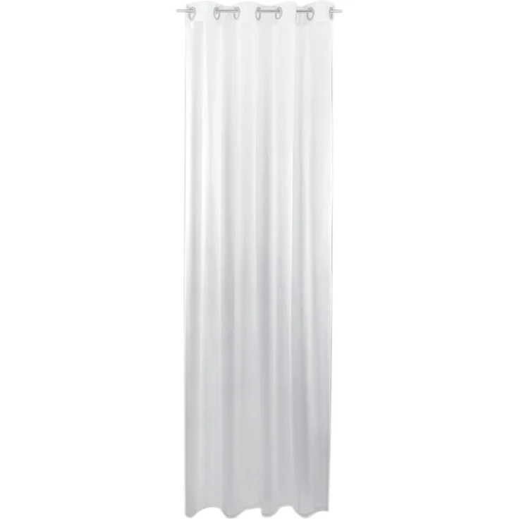 Gardine mit Ösen, Transparent Voile 140 x 175cm ( Breite x Länge ) in weiß - reinweiß, Ösenschal in vielen weiteren Farben und Größen – Bild 1