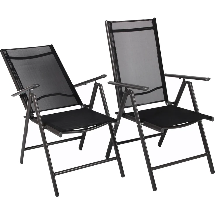 VCM Gartenstuhl Miami 916728 Anthrazit H. 105 x B. 56 x T. 65 cm – Bild 1