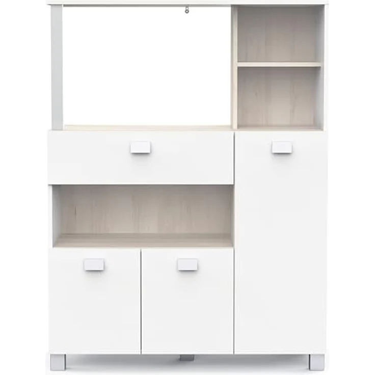 habeig Küchenbuffet Küchenschrank 146 weiß Küchenregal Küchenmöbel Buffetschrank Küche – Bild 7