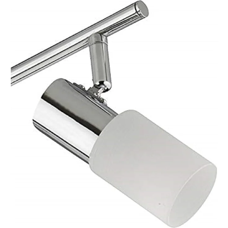 TRANGO LED Deckenstrahler, 2-flammig 2007-28 LED Deckenleuchte Chrom-Optik & Aluminium gebürstet Serie GRACE inkl. 2x G9 LED Leuchtmittel 3.000K warmweiße Lichtfarbe Badleuchte, Flurleuchte, Küchenleuchte, Schwenkbare Deckenspots, Kronleuchter – Bild 4