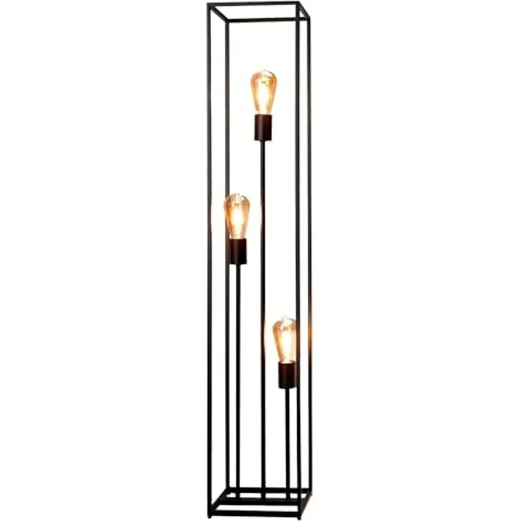 casa NOVA Stehlampe HAMPER, H 120 cm, Ein-/Ausschalter, ohne Leuchtmittel, Metall, schwarz, mit Fußschalter – Bild 1