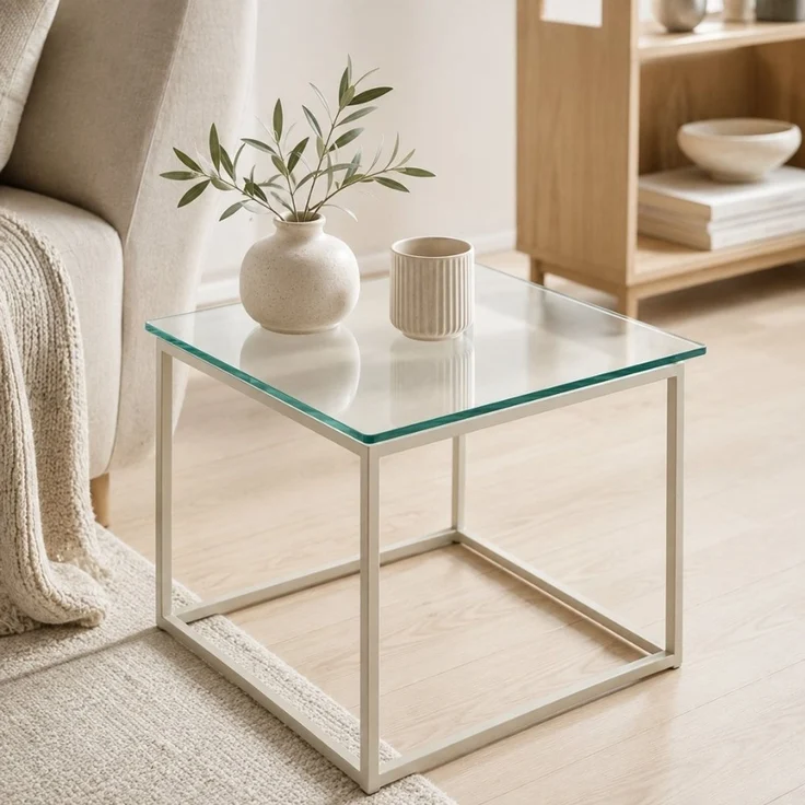 Glasplatte Gehärtetes 8mm Glas 40x40cm Scheibe Servierplatte Glasscheibe TERRY – Bild 4