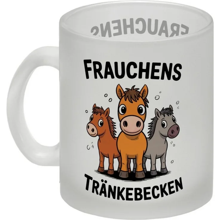 speecheese Tasse Cartoon-Pferde Frauchens Tränkebecken Glas Tasse für Pferdeliebhaber