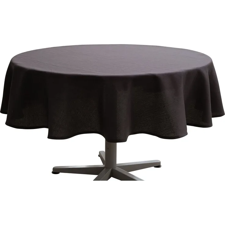 Tischdecke PANAMA anthrazit D 170 cm grau Tischläufer Tischband