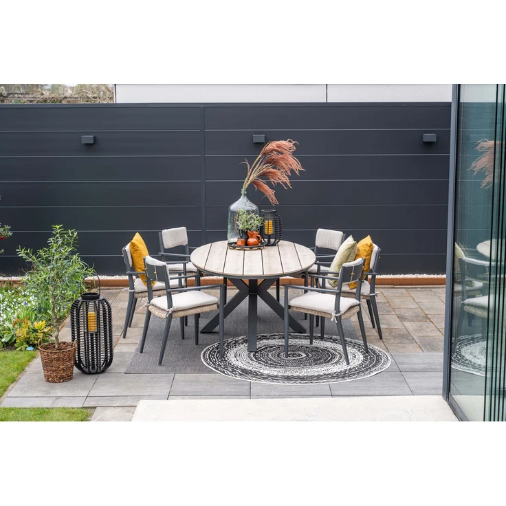 Gardissimo ARMATI Nonwood Alu-Gartentisch Gartenmöbel 180x115cm (oval) – Bild 6