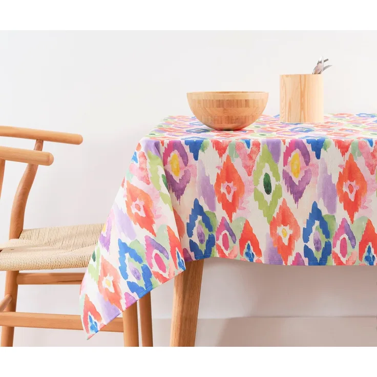 Belum Tischdecke mit Fleckenabweisend, Größe 300 x 155 cm, extraweich, Mehrfarbig, 100, Stoff 100% Bio-Baumwolle, Modell 0120-400