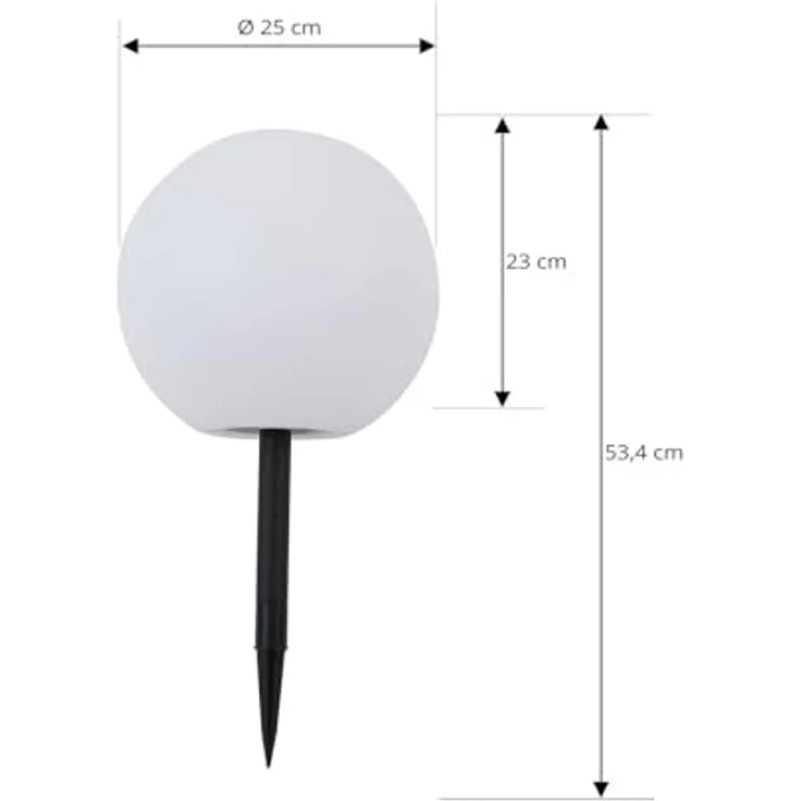 Lindby Außen-Stehlampe Lago, LED, Kunststoff Weiß tageslicht IP44, 2 x 0,2 W LED, tageslicht – Bild 5