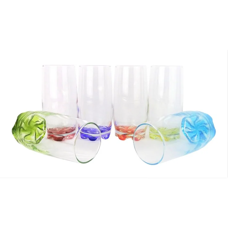 LAV Gläser-Set 6x Trinkgläser / Saftgläser / Wassergläser / Longdrinkgläser, 6-tlg, Füllmenge 350ml / 6 verschiedene Farben – Bild 3