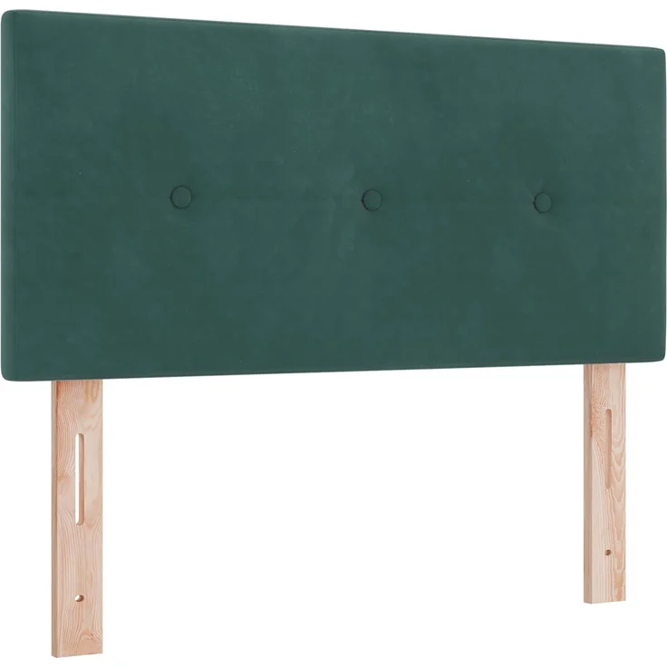 vidaXL Boxspringbett mit Matratze Dunkelgrün 90 x 190 cm Samt 3451586 – Bild 4